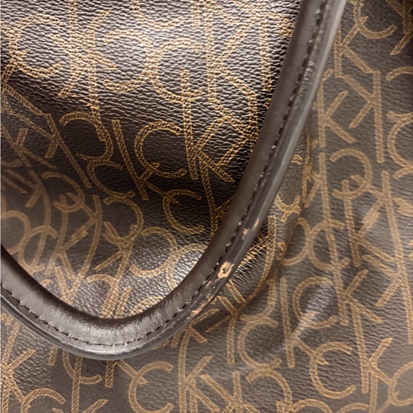 Calvin Klein Dark Brown Monogram Shoulder Bag - Picture 8 of 8